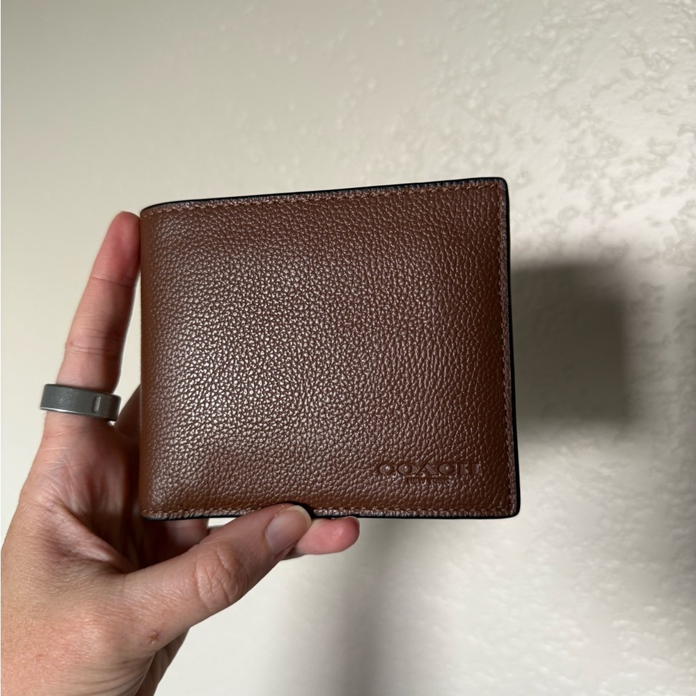 Coach - Brown Leather Bi-Fold Wallet